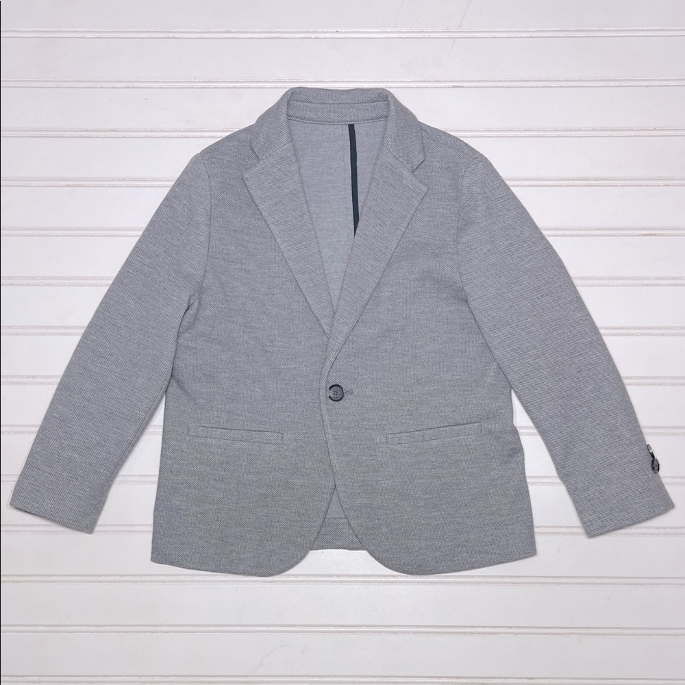 ZARA EUC Boys Gray Soft Knit Blazer Jacket
